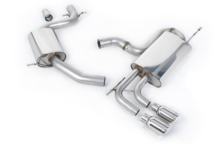 Milltek cat-back udstødning til Volkswagen Golf Mk6 GT 1.4 TSI 160PS, resoneret, polerede tips
