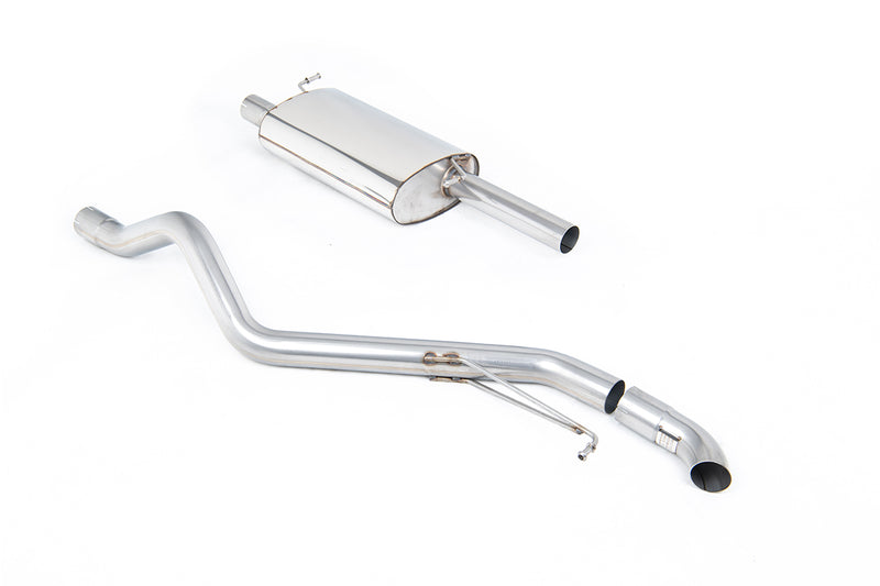Milltek Cat-Back udstødning – VW Transporter \ Caravelle T5 LWB 2.5 TDI (130ps & 174ps) 2WD og 4MOTION – resoneret – produktbillede 1