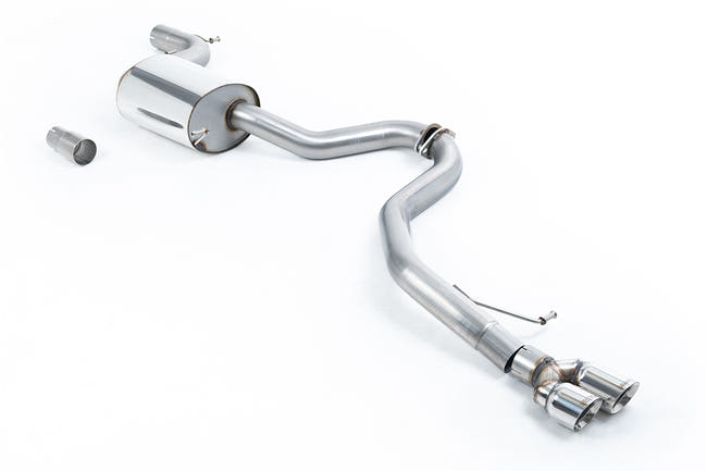 Milltek cat-back udstødning til Volkswagen Jetta Mk6 GLI 2.0 TSI, resoneret, polerede tips