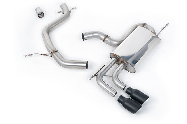 Milltek cat-back udstødning til Volkswagen Golf Mk6 GT 1.4 TSI 160PS, ikke-resoneret, sorte tips – billede 2
