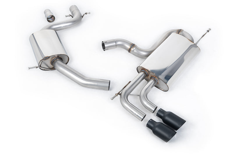 Milltek cat-back udstødning til Volkswagen Golf Mk6 GT 1.4 TSI 160PS, resoneret, sorte tips – billede 2