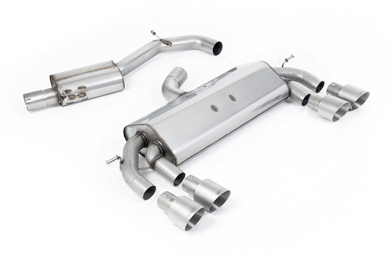 Milltek cat-back udstødning til Volkswagen Golf MK7 R 2.0 TSI 300PS, race, tips i børstet titanium – billede 6