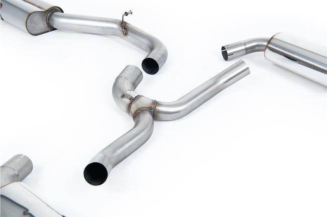 Milltek cat-back udstødning til Volkswagen Golf Mk7 2.0TFSI Alltrack / Stationcar / Station Wagon / Combi 4-Motion, resoneret, sorte tips – billede 2