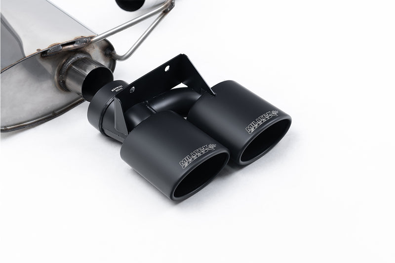 Milltek cat-back udstødning til Volkswagen Golf Mk7.5 R Stationcar / Variant 2.0 TSI 300PS, ikke-resoneret, sorte tips – billede 2