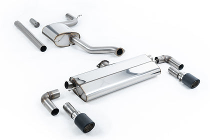 Milltek cat-back udstødning til Volkswagen Golf Mk7.5 1.5TSI Evo GT & R-Line, resoneret, tips i kulfiber – billede 6