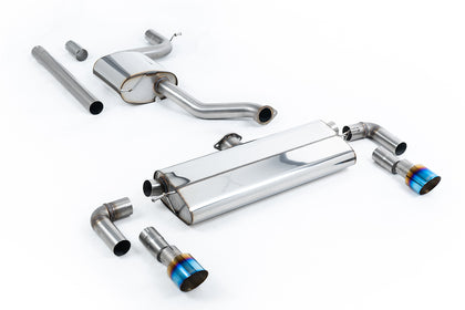 Milltek cat-back udstødning til Volkswagen Golf Mk7.5 1.5TSI Evo GT & R-Line, resoneret, tips i brændt titanium – billede 4