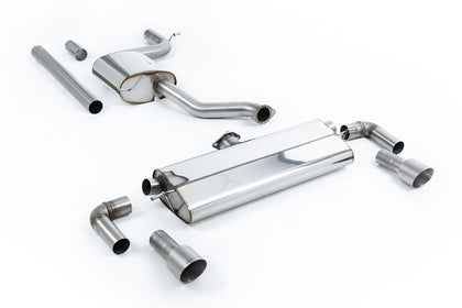 Milltek cat-back udstødning til Volkswagen Golf Mk7.5 1.5TSI Evo GT & R-Line, resoneret, tips i børstet titanium – billede 3