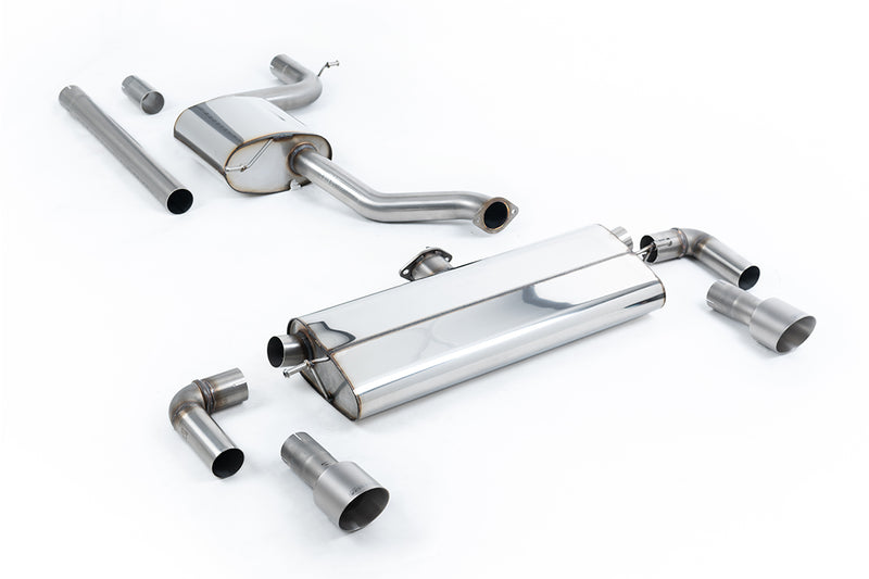 Milltek cat-back udstødning til Volkswagen Golf Mk7.5 1.5TSI Evo GT & R-Line, resoneret, tips i børstet titanium – billede 3