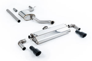 Milltek cat-back udstødning til Volkswagen Golf Mk7.5 1.5TSI Evo GT & R-Line, resoneret, sorte tips