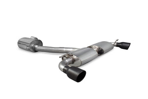 Scorpion cat-back udstødning til VW MK6 Golf GTI – resoneret, Daytona Ceramic, set skråt bagfra