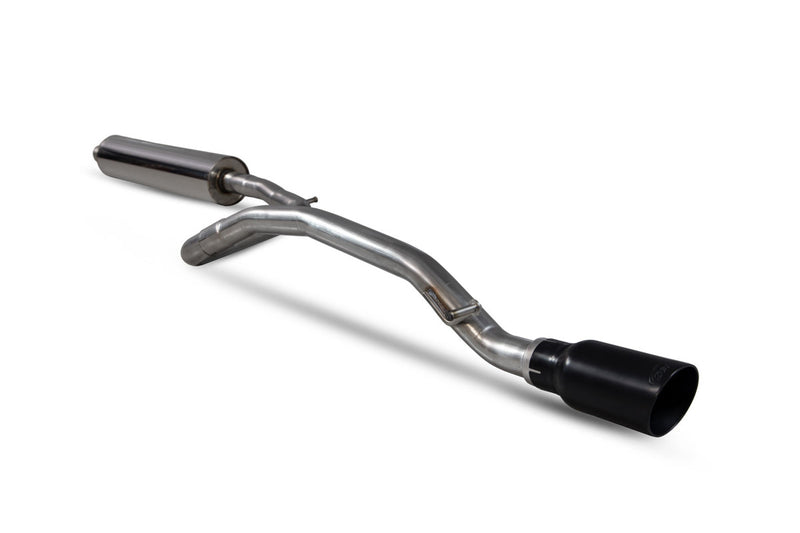 Scorpion GPF-back udstødning til VW UP – resoneret, Daytona Ceramic, set skråt bagfra