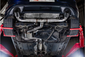 Scorpion cat-back udstødning til VW Golf MK7.5 1.5 TSI – resoneret, set nedefra