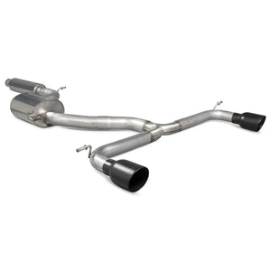 Scorpion cat-back udstødning til VW Golf MK7.5 1.5 TSI – resoneret, set skråt bagfra