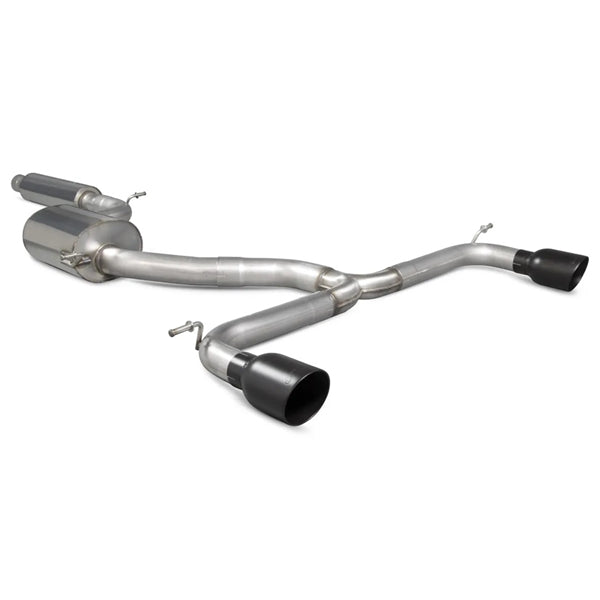 Scorpion cat-back udstødning til VW Golf MK7.5 1.5 TSI – resoneret, set skråt bagfra
