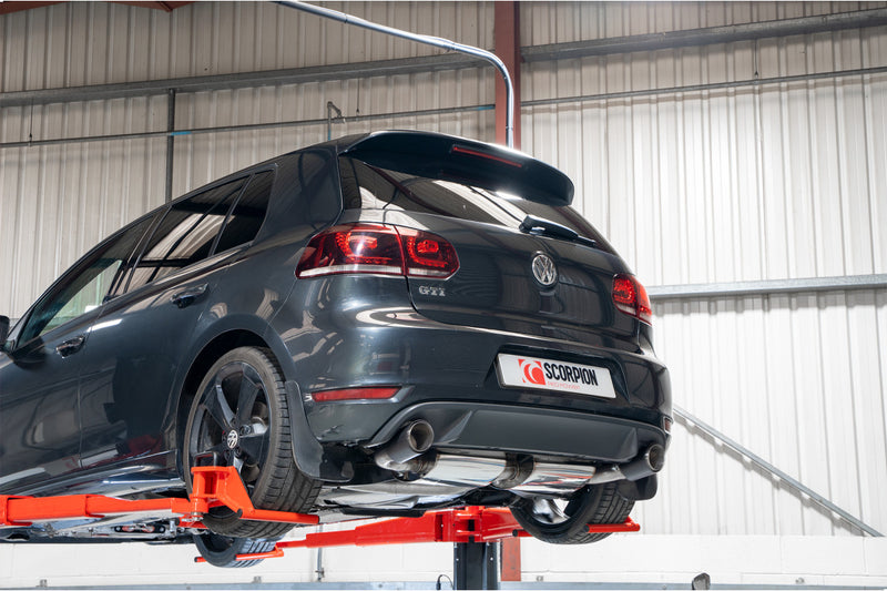 Scorpion cat-back udstødning til VW MK6 Golf GTI – ikke-resoneret, Ascari, set fra siden