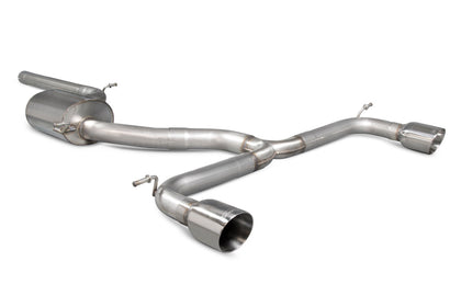 Scorpion cat-back udstødning til VW MK7.5 Golf GTI (Non-GPF Model), Daytona, set skråt bagfra