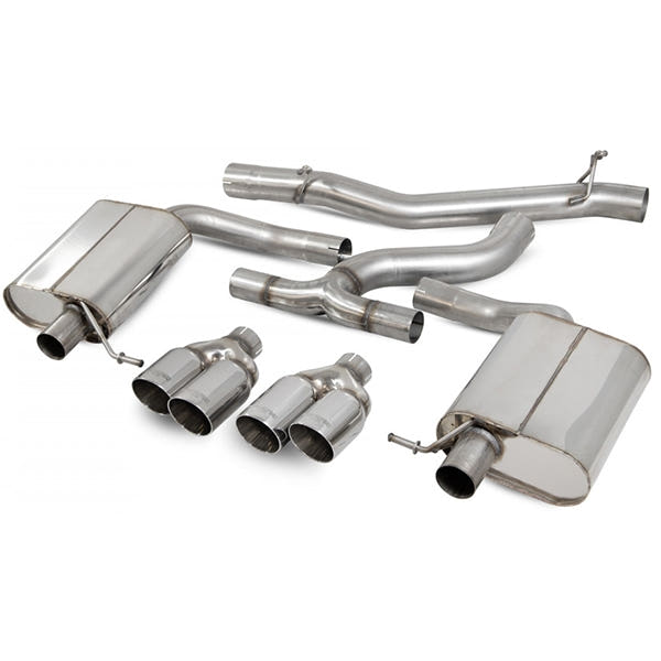 Scorpion Non Resonated Cat-Back System - VW MK7.5 Golf Estate R - Daytona (Quad)