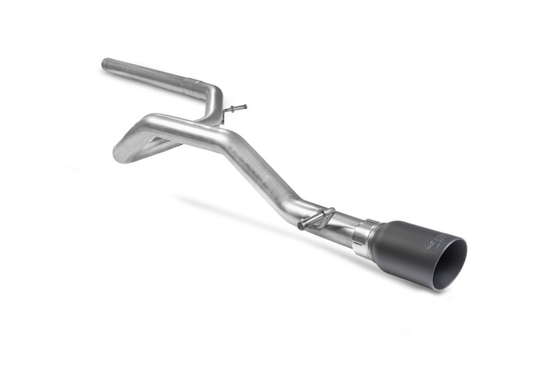 Scorpion GPF-back udstødning til VW UP – ikke-resoneret, Daytona Ceramic, set skråt bagfra