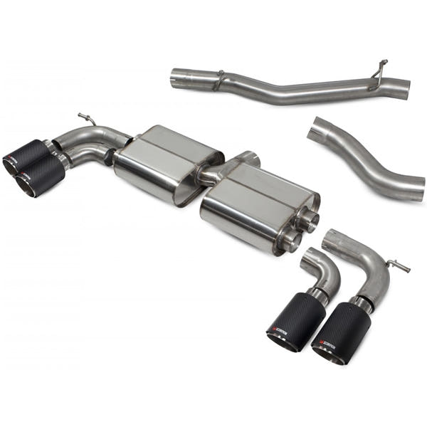 Scorpion Non-Res Cat/GPF Back System Non Valved - VW MK8 Golf R - Ascari