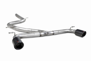 Scorpion cat-back udstødning til VW Golf MK7 GTD – ikke-resoneret, Ascari (Twin), set skråt bagfra