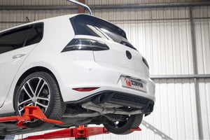 Scorpion cat-back udstødning til VW Golf MK7 GTD – ikke-resoneret, Daytona Ceramic, set fra siden