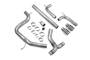 Scorpion cat-back udstødning til VW Golf MK7 GTD – ikke-resoneret, Daytona (Twin) Ceramic, kit_top