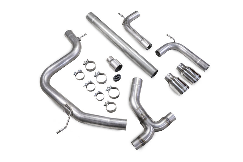Scorpion cat-back udstødning til VW Golf MK7 GTD – ikke-resoneret, Daytona (Twin) Ceramic, kit_top