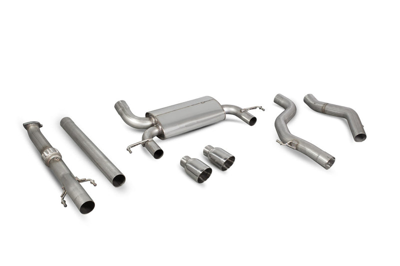 Scorpion cat-back udstødning til Opel Corsa E VXR – ikke-resoneret, Daytona (Twin), kit_top