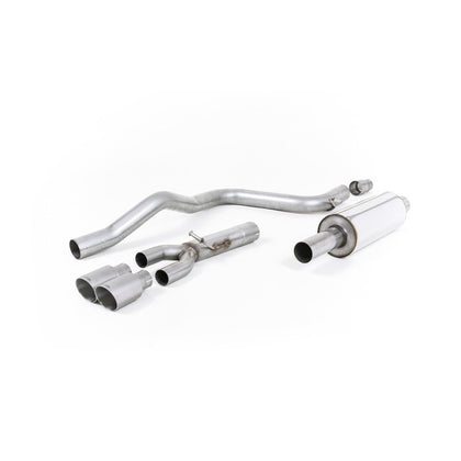 Milltek cat-back udstødning til Seat Leon FR 2.0 TDI 150 SC og 5 dørs (manual og DSG-auto), resoneret, tips i børstet titanium – billede 4