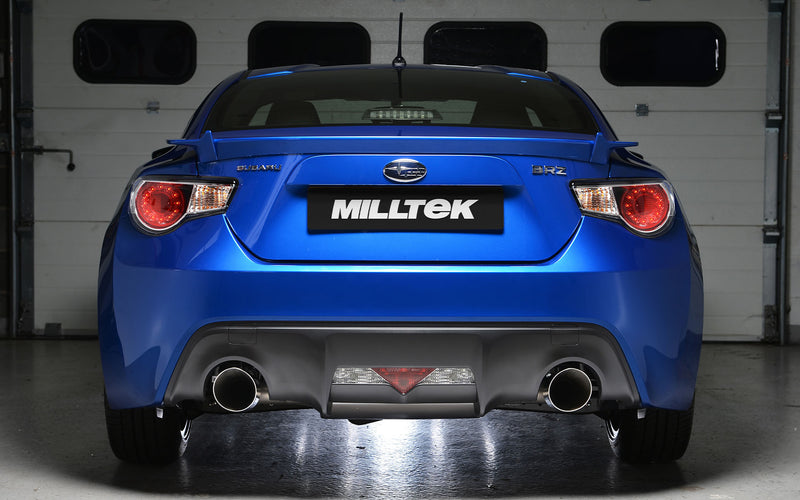 Milltek cat-back udstødning til Subaru BRZ 2.0-liter, ikke-resoneret, polerede tips – billede 3