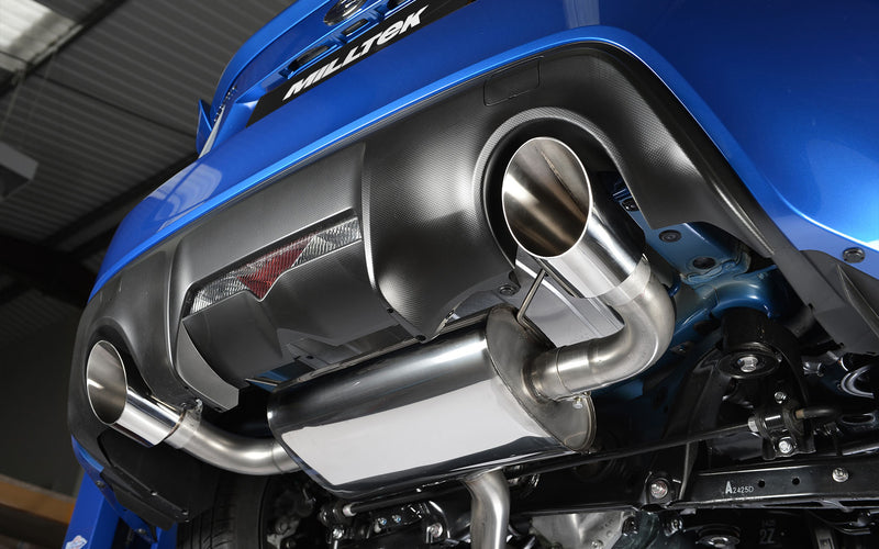 Milltek cat-back udstødning til Subaru BRZ 2.0-liter, resoneret, polerede tips – billede 4