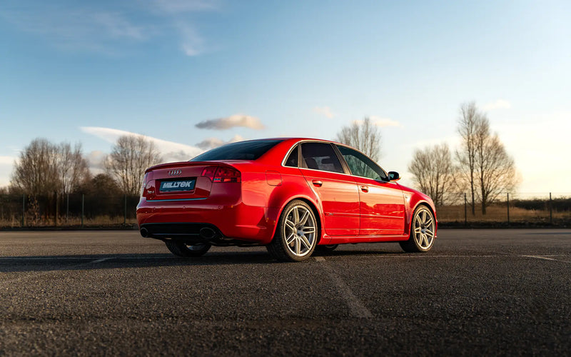 Milltek cat-back udstødning til Audi RS4 B7 - V2 Valved Cat-Back med Active H Pipe og Polished Ovals, tips i brændt titanium – billede 16