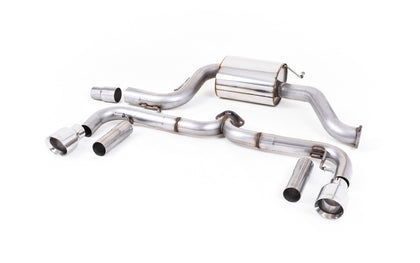 Milltek cat-back udstødning til Volkswagen Beetle 2.0 TSI (A5 Chassis), ikke-resoneret, polerede tips