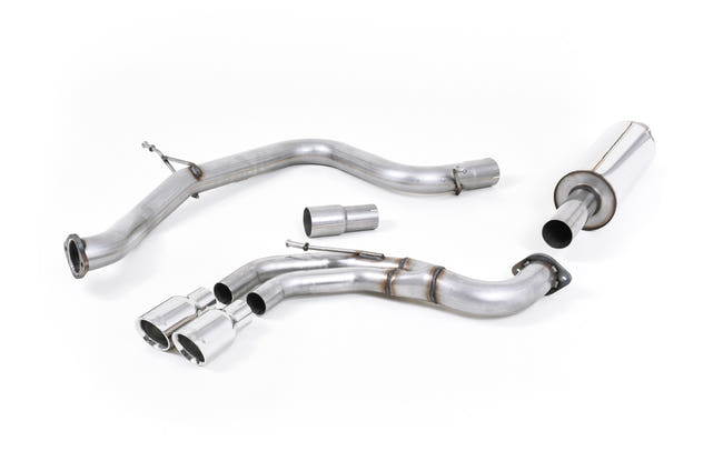 Milltek cat-back udstødning til Volkswagen Golf MK7 GTD 2.0 TDI 185PS, resoneret, polerede tips – billede 2
