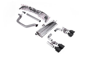 Milltek cat-back udstødning til Volkswagen Golf Mk8 GTi, Road+, sorte tips
