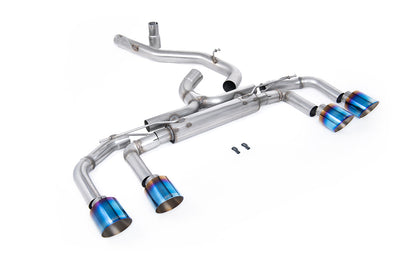 Milltek cat-back udstødning til Volkswagen Golf Mk8 R 2.0 TSI 320PS, race, tips i brændt titanium – billede 10