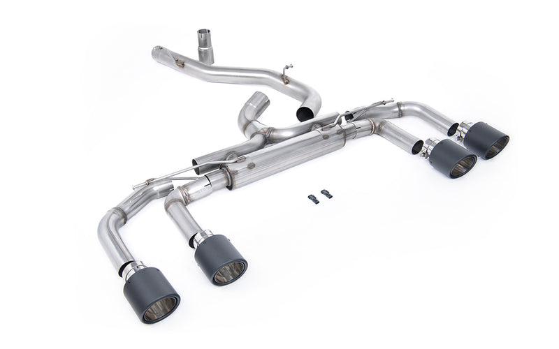 Milltek cat-back udstødning til Volkswagen Golf Mk8 R 2.0 TSI 320PS, race, tips i kulfiber – billede 12