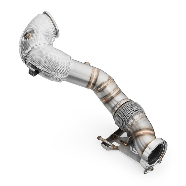 RM Motors Downpipe AUDI RS3 8Y 2.5 TFSI med varmeskjold og lyddæmper – produktbillede 4