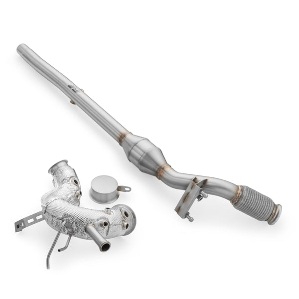 RM Motors Downpipe + DPF OFF Sæt VW Golf VIII 2.0 TDI GTD – katalysator Uden, med lyddæmper, varmeskjold Med – billede 10
