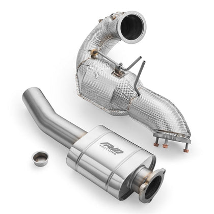 RM Motors Downpipe Sæt Audi A7 Sportback 3.0 TDI – katalysator Euro 6, lyddæmper Med, varmeskjold Med