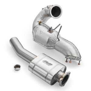 RM Motors Downpipe Sæt Audi A8 S8 / Quattro 3.0 TDI – katalysator Euro 6, lyddæmper Med, varmeskjold Med