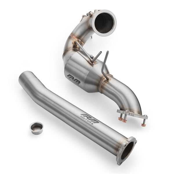 RM Motors Downpipe Sæt Audi Q5 3.0 TDI – katalysator MS, lyddæmper Uden, varmeskjold Uden