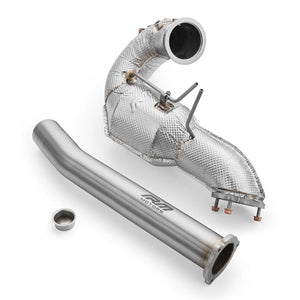 RM Motors Downpipe Sæt Audi Q5 3.0 TDI – katalysator Euro 6, lyddæmper Uden, varmeskjold Med