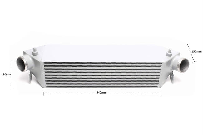 TA-Technix intercooler – Sort intercooler stort design fra side