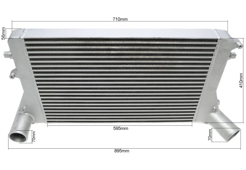 TA-Technix intercooler – Sort intercooler kantet med øjet øverst