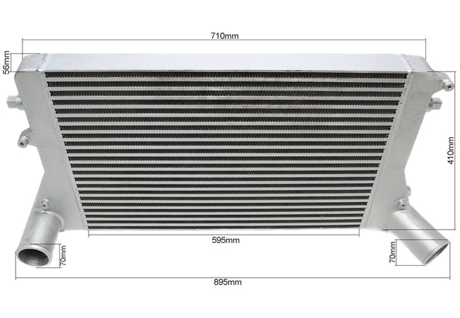 TA-Technix intercooler – Sort intercooler kantet med øjet øverst