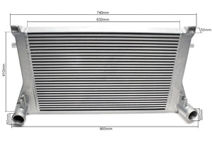 TA-Technix intercooler – Grå intercooler måleskemaer tegnet rundt omkring