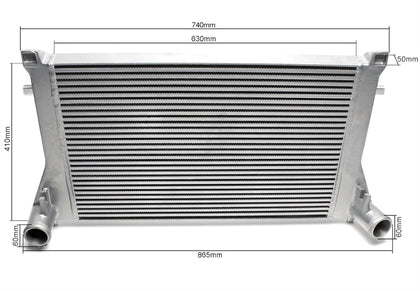 TA-Technix intercooler – Grå intercooler måleskemaer tegnet rundt omkring