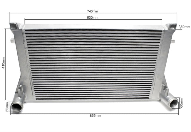 TA-Technix intercooler – Grå intercooler måleskemaer tegnet rundt omkring