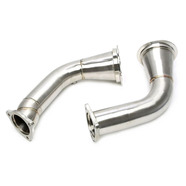 TA Technix Downpipe Uden Katalysator Audi RS4 – Sølvfarvet bøjet manifold samling